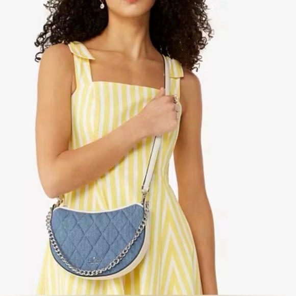 Kate Spade Carey Denim Zip Top Crossbody - Picture 2 of 14